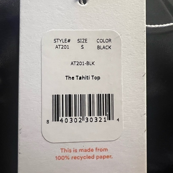 NWT Andie Swim The Tahiti‎ Top Black Size Small - Picture 4 of 6